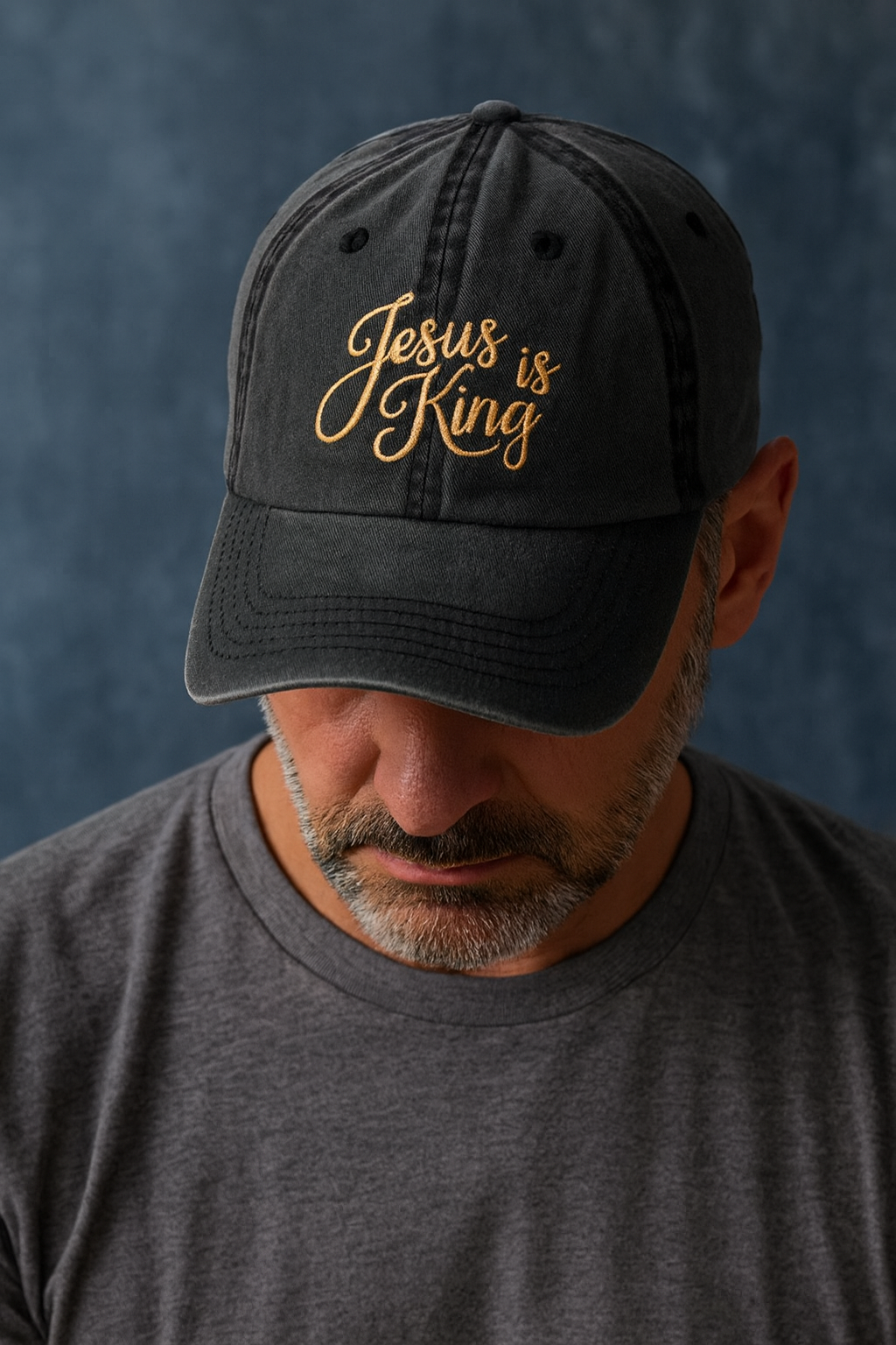 Embroidered Jesus is King Dad Washed Baseball Hat, Christian Embroidered Hat, Jesus Cap, Faith Apparel, Gift For Him, Gift For Her LAFH01